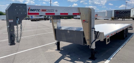 New TIMPTE 1626 Heavy Duty Aluminum Gooseneck Deck Over Equipment Trailer 26'x102  16K GVWR, Spare