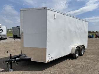 New 7x16 Tandem Axle Enclosed Cargo Trailer, .080 Polycore, 7' Interior Height