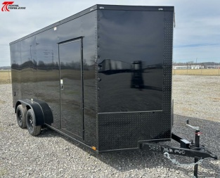 New 2025 QUALITY CARGO 7x16 V-Nose Cargo Trailer 84  tall Cargo / Enclosed Trailer