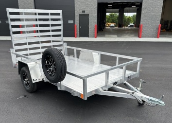 New Black Rhino 5x8 Aluminum Utility Trailer: Torsion Axle, Ramp Gate, Aluminum Wheels