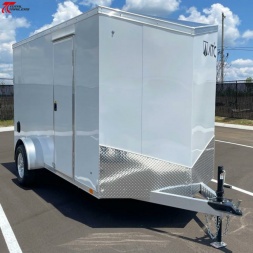 New ATC 6x12 (78  Interior) Enclosed Aluminum Cargo Trailer, Screwless, Torsion