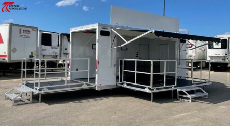 New 24' Mobile Marketing Stage Trailer w/ 2 Stages, Walk on Roof