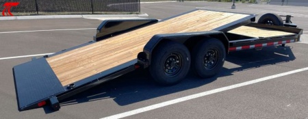 New Diamond C Baseline 22' 16,000LB Tilt Deck Equipment Trailer, 14 Ply Tires, Spare, Tool Box