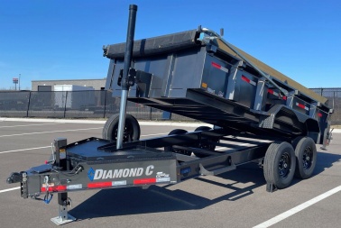 New Diamond C 14' LPT-207 Dump Trailer: 14,900 GVWR , Spare, Ramps, Solar, 24  Sides