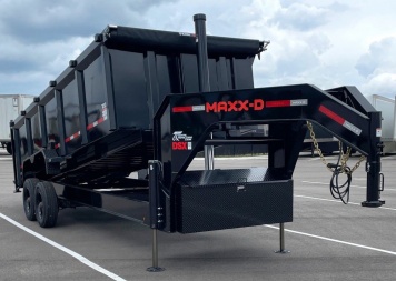 New MAXX-D DSX 83 x 20' Super Heavy Duty Gooseneck Dump Trailer: 21,000 GVWR, 7 Gauge Floor, Spare