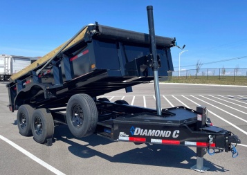 New Diamond C 14' LPT 207 Dump Trailer: 14,900 GVWR, SPARE, RAMPS, SOLAR