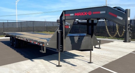 New MAXX-D YDX 102 x 34' Gooseneck Hydraulic Dove Flatbed Trailer 25,990 (GVWR) Wireless Remote, Spare