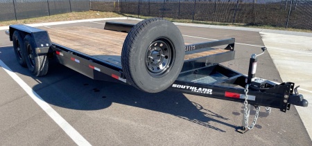New 2025 Southland 18'x81  Tandem Axle Equipment Trailer--Ramps, Spare, 15,432 GVWR