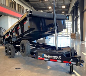 New 2025 Diamond C 16' LPT-208 Pacesetter Dump Trailer-24  Sides, Hydraulic Jack, Spare