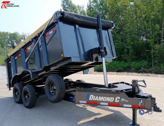 New Diamond C Trailers 14' Dump Trailer, 14,900LB, Straight Axles, 48  Sides w/ Board Brackets
