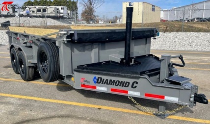 New Diamond C Trailers LPT-207-14' Dump Trailer 14,900LB Drop Axles, Board Brackets