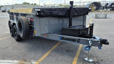 New Diamond C 6.5' x 12' Dump Trailer 9,890LB, 24  Sides, Spare Tire